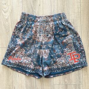 Inaka Power Shorts Mesh Print Blue Pockets Mens Sz S